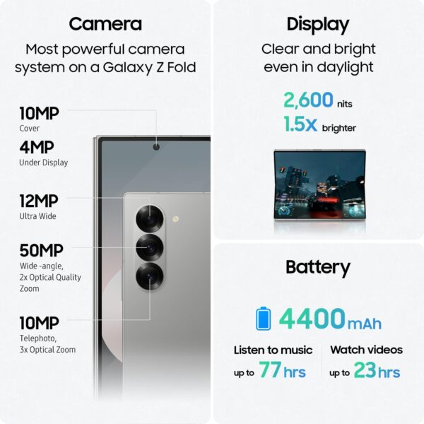SAMSUNG Galaxy Z Fold 6 AI Cell Phone - Image 7